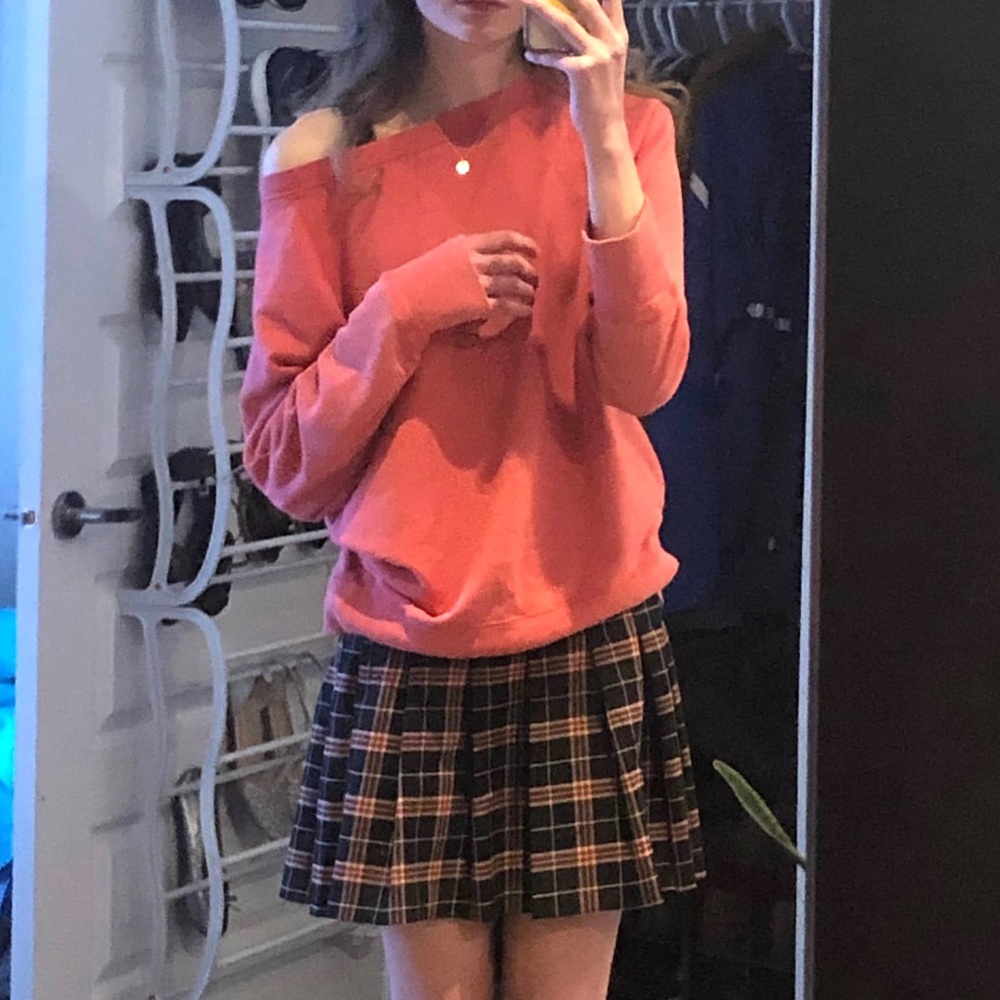 Salmon “weekend sweater” wide neck